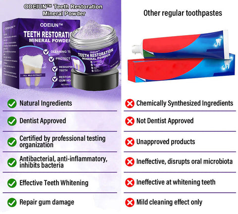 Teeth Restoration Mineral Powder Yellow Stain Remover Tooth Powder