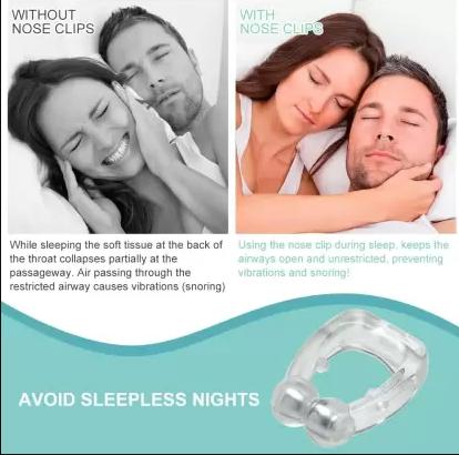 Silicone Magnetic Anti Snoring Nose Clip (Buy 1 Get 1 Free)