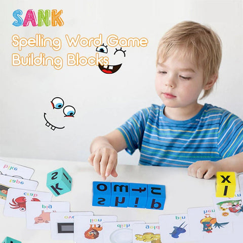 Wooden Crossword Puzzle Game–Educational Spelling Toy
