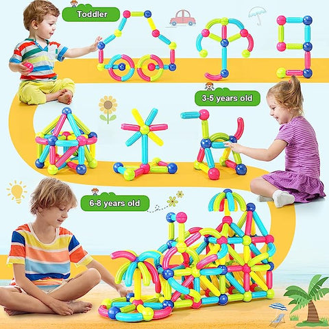 Magnetic Building Blocks For Kids Early Development Premium Quality
