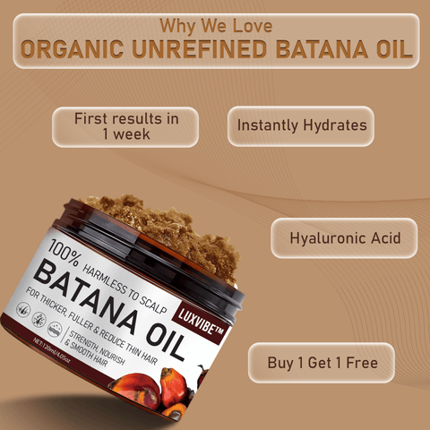 Batana Oil Pure Luxe Hair Boost Hair Growth Oil + Free Derma Roller