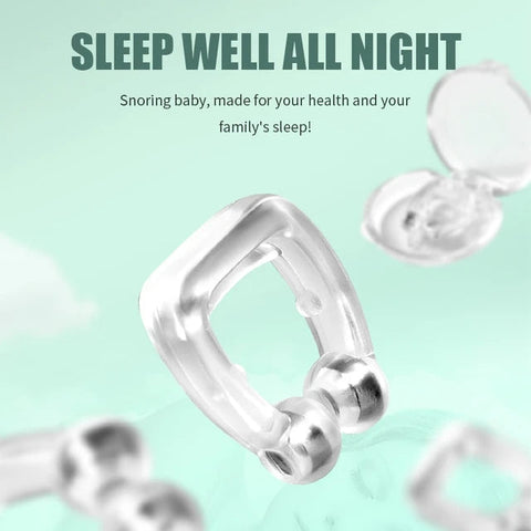 Silicone Magnetic Anti Snoring Nose Clip (Buy 1 Get 1 Free)