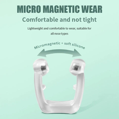 Silicone Magnetic Anti Snoring Nose Clip (Buy 1 Get 1 Free)